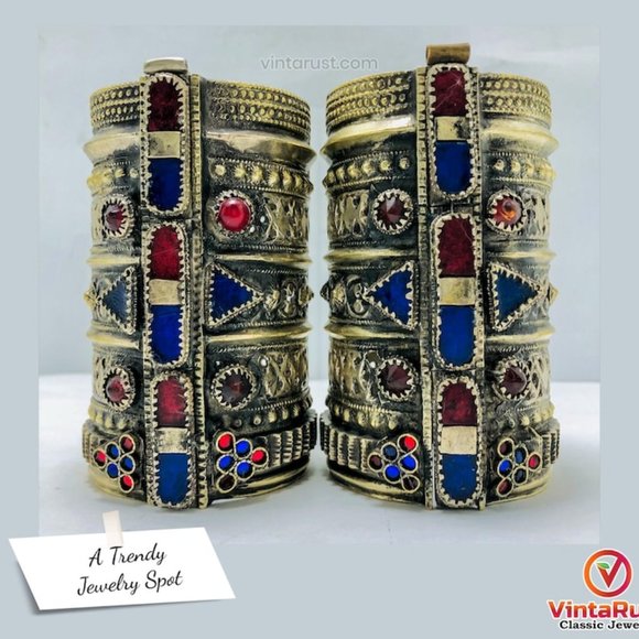 single  cuff  Afghan Vintage Handcuff, Cuff Bracelet, Boho Style, Boho Jewelry, - Picture 6 of 13